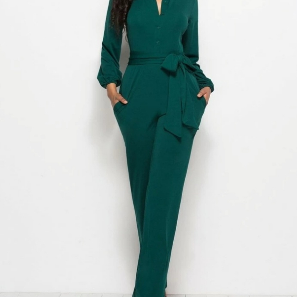 Emerald green jumpsuit